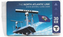 Faroe - Faroese Telecom (Magnetic) - The Noth Atlantic Link. Radiolacator, 06.2004, 30Kr, 5.000ex, NSB - Féroé (Iles)