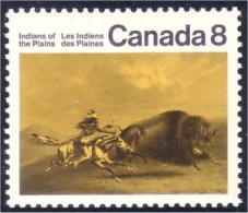 Canada Chasse Bison Buffalo Hunt Tagged MNH ** Neuf SC (C05-62pb) - Caballos