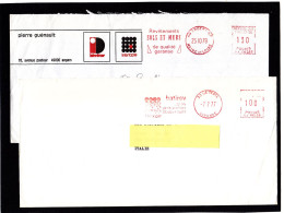 Francia, Revetements Sols Et Murs, Batirev Date 7 7-77, Ema, Meter, Freistempel, Affranc. Meccanica (DZ) - Usines & Industries