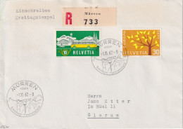 R Brief  Mürren - Glarus  (ET Werbedatumstempel)       1962 - Briefe U. Dokumente