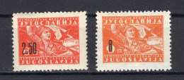 1946. YUGOSLAVIA,PAIR OF STAMPS,OVERPRINT,MNH - Nuevos