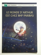 CINEMA / FILM ARTHUR ET LES MINIMOYS - Luc BESSON - Arthur Et Selenia , Lune Et étoile - Carte Publicitaire BNP - Autres & Non Classés