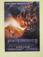 CINEMA - FILM TRANSFORMERS 2 - La Revanche - Carte Publicitaire Avec Affiche Du Film De Michael Bay - 1ère Carte - Affiches Sur Carte