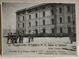 Militari 12° Reggimento Artiglieria P.C. Ricordo Del Giuramento. Classe 1909. Palermo, 15 Giugno 1929 - Krieg, Militär