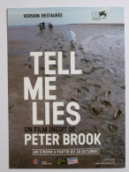 CINEMA - TELL ME LIES - Film De Peter Brook - Sélection Officielle Festival Venise 2012 - Carte Publicitaire Affiche - Posters Op Kaarten