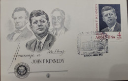 D)1964, ARGENTINA, FIRST DAY COVER, ISSUE, TRIBUTE TO THE PRESIDENT OF THE UNITED STATES JOHN FITZGERALD KENNEDY, 1917-1 - Other & Unclassified