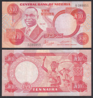 NIGERIA - 10 NAIRA Banknote  PICK 25d (1984-2000) VF (3) Sig. 9    (31968 - Otros – Africa