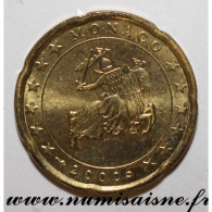 MONACO - KM 171 - 20 CENT EURO 2002 - CHEVALIER GRIMALDI - SPL - Mónaco