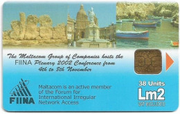 Malta - Maltacom - The Fina Conference, 10.2002, 38U, 15.000ex, Used - Malte