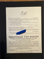 Philibert Frederick Van Houtte Echtg De Cort *1868 Brugge +1947 Brugge Deurwaarder Rechtbank Eerste Aanleg Spiegelaere - Todesanzeige