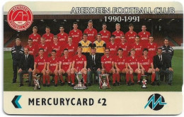 UK (Paytelco) - Football Clubs - Aberdeen Team Photo - 1PPLA - 1.556ex, Used - Mercury Communications & Paytelco