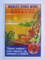 BARQUE Sur Plan D'eau / Coucher De Soleil - Condiment El Negrito - Carte Moderne Espagnole Reproduisant Affiche Ancienne - Otros & Sin Clasificación