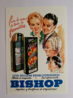 BOISSON AUX FRUITS - BOUTEILLE - BISHOP - Visage Famille - Carte Postale Moderne Espagnole Reproduisant Affiche Ancienne - Reclame