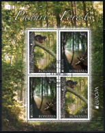 Romania, 2011 CTO, Mi. Bl. Nr. 501,  Europa, Red Deer (Cervus Elaphus), Red Squirrel (Sciurus Vulgaris) - Used Stamps