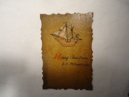 GREECE  CARDS SHIPS MERY CHRISTMAS  D.C PETROPOULOS - Griechenland