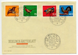 Germany, Berlin 1965 FDC Scott 9NB29-9NB32 Birds - Woodcock, Ring-necked Pheasant, Black Grouse, Capercaillie - 1948-1970