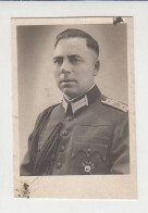 Ww2 Bulgaria Bulgarian Military Officer With Uniform And Order, Portrait, Vintage Orig Photo 5.5x8cm. (9414) - Guerre, Militaire