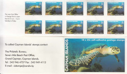 2006 Cayman Islands Marine Life Turtles Complete Booklet Of 10 MNH - Kaaiman Eilanden