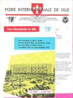 Lot Documents Foire De Lille 1960 Foire Franco-Belge Du Marché Commun Dépliant Photos Inscription - Programmes