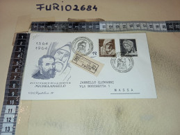 HB12729 FDC CAPITOLIUM TIMBRO ANNULLO CAPRESE MICHELANGELO 4° CENTENARIO DELLA MORTE DI MICHELANGELO - FDC