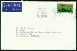 Br Australia, Adelaide 1970 Cover > Denmark (50th Anniv Of Qantas (MiNr 456) #bel-1044 - Lettres & Documents