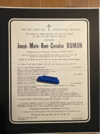 Joseph-Marie Dumon Echtg Camerlynck Martha *1886 Poperinge +1958 Poperinge Aalst Beddeleem Allaeys Spriet Soete Lenoir C - Obituary Notices