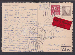 Stockholm Schweden Express Eilboten Ansichtskarte Nach Hamburg - Lettres & Documents