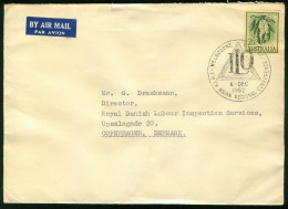 Br Australia, Melbourne 1962 Cover > Denmark (5th Asian Regional Conference ILO) #bel-1045 - Lettres & Documents