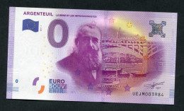 Billet Touristique 0€ Souvenir - 2017/1 - Claude Monet - Argenteuil - La Seine Et Les Impressionnistes - Essais Privés / Non-officiels