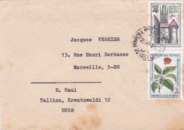 URSS -1973--lettre  à Destination De MARSEILLE-13 (France) ...timbres (fleur,chateau) Sur Lettre , Cachet - Lettres & Documents