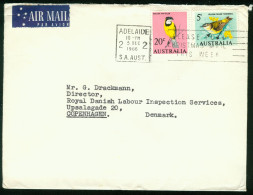 Br Australia, Adelaide 1966 Cover > Denmark #bel-1046 - Cartas & Documentos