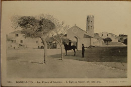 Bonifacio.la Place D'armes. L'église Saint Dominique. Édition Scamaroni 281 Précurseur Dos Non Divisé Avant 1903 - Other & Unclassified