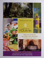 HUILE D'OLIVE - Oliveraie / Musée Olive / Bouteille D'huile - Ingrédient Cuisine - Repas à La Ferme - Carte Publicitaire - Publicidad