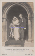 Wedding Postcard - Mr & Mrs Edgar Davis, Hinckley, July 14th 1914 -  DZ97 - Matrimonios