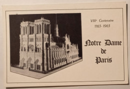 NOTRE DAME DE PARIS - Cathédrale - 8e Centenaire 1163 / 1963 - Maquette Réalisée En Os à Moelle - Notre Dame De Paris