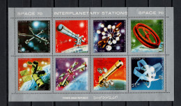 Yemen Arab Republic 1970 Space, Interplanetary Station Sheetlet MNH - Asie