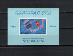 Yemen Kingdom 1965 Space, ITU Centenary, Olympic Games Tokyo S/s MNH - Asia