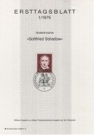 Germany Deutschland 1975-01 Johann Gottfried Schadow, Prussian Sculptor, Preußischer Zeichner Und Bildhauer, Berlin - 1974-1980
