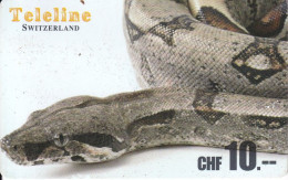 Nº 1036 TARJETA DE SUIZA DE TELELINE DE UNA SERPIENTE (SNAKE) - Schweiz