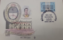 D)1963, ARGENTINA, FIRST DAY COVER, ISSUE, CL ANNIVERSARY OF THE ASSEMBLY OF 1813, GENERAL CARLOS DE ALVEAR, FIRST PRESI - Other & Unclassified