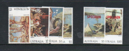 AUSTRALIA - 1974 -PAINTINGS $1,$2,$4,$5 + $5 AND $10  SPECIMENS MINT NEVER HINGED - Neufs