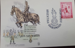 D)1962, ARGENTINA, FIRST DAY COVER, ISSUE, CL ANNIVERSARY OF THE GENERAL SAN MARTÍN'S HORSE GRENADE REGIMENT, FDC - Other & Unclassified