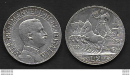 1910 Italia VE III Lire 2 Quadriga Veloce In Argento SPL - 1900-1946 : Vittorio Emanuele III & Umberto II