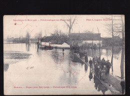 Hamme - Départ Pour Drij Goten - Inondations De Mars 1906 - Postkaart - Hamme