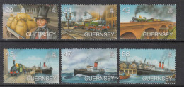 2006 Guernsey Brunel Trains Ships Inventor Designer Complete Set Of 6 MNH - Guernsey