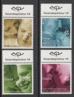 2008 Iceland Kisses Love Complete Set Of 4 MNH - Neufs