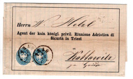 1865 , 10 Kr. Paar , Klar " PRAG " , Kpl.Brief, Voller  Inhalt , Vordruck Der Adresse  #134 - Lettres & Documents