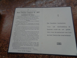 Doodsprentje/Bidprentje  Maria Leopoldina Clementina DE SMET  Oudegem1863-1953  (Wwe Philemon DE GOLS) - Autres & Non Classés