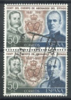 SPAIN, 1981, KINGS ALFONSO XII & JUAN CARLOS PAIR OF STAMPS, # 2245, USED. - Oblitérés