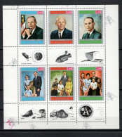 Yemen Kingdom 1969 Space, Apollo 11, Astronauts With Families Sheetlet MNH - Asien